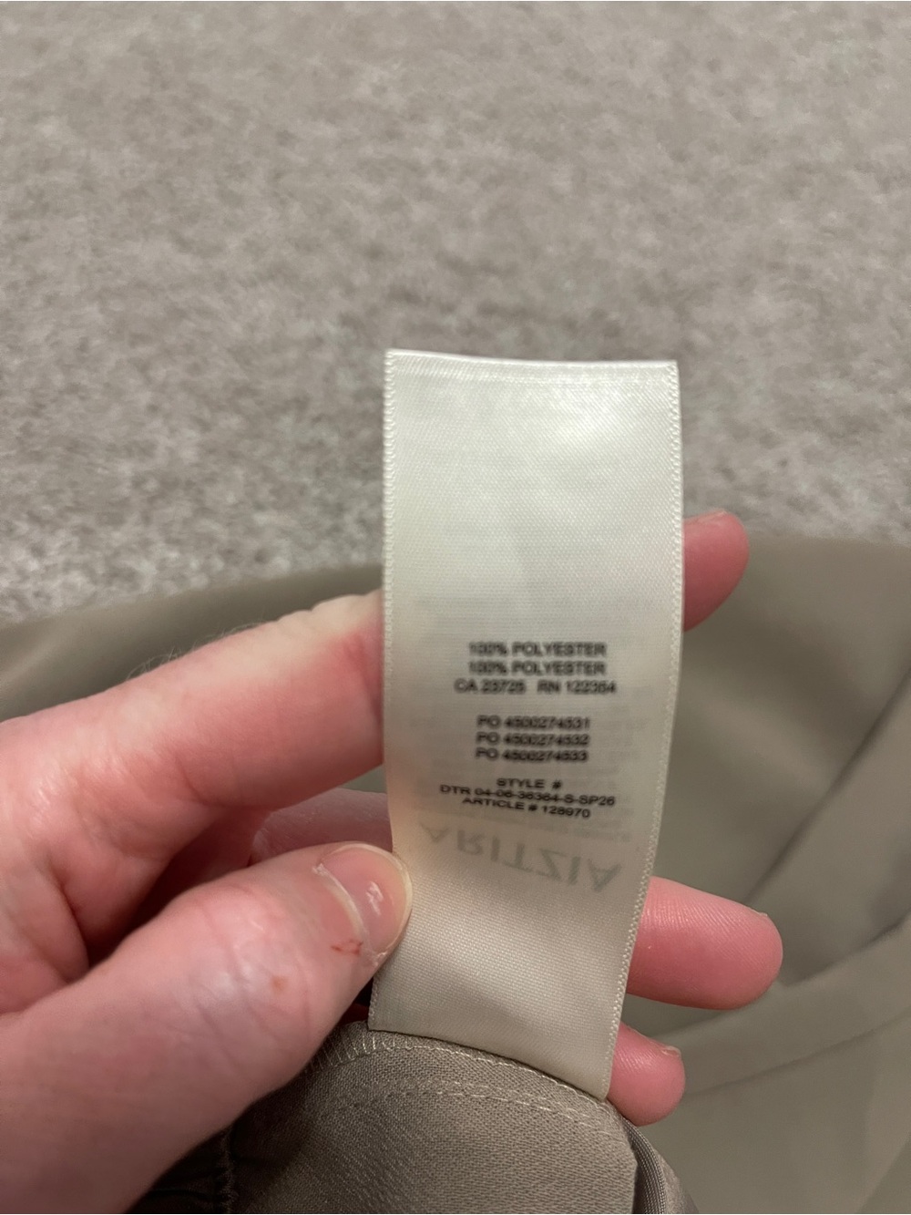 NWT Artizia The Lodge Pant- Crepette Nomad Taupe Size M Short - Picture 10 of 11